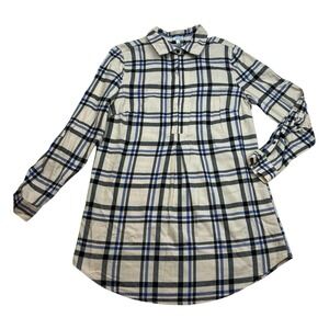 Tyler Boe Plaid Popover Tunic Top S